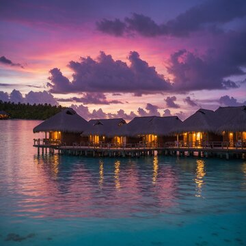 sunset over the sea