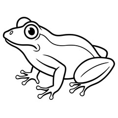 Modern Frog Line Drawing