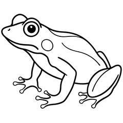 Modern Frog Line Drawing