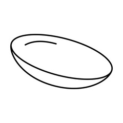 Simple design contact lens icon. Vector.