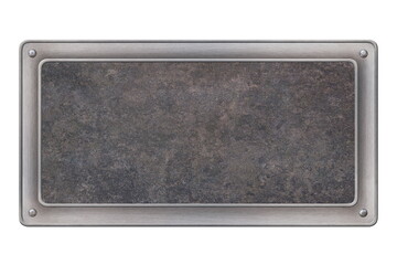 Fototapeta premium beige color frame with grunge texture inside isolated on white
