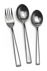 Elegant Modern Silverware Set,  Fork and Spoons