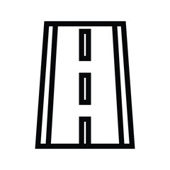 road vector icon outline. motorcycle icon theme