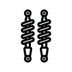 mono motorbike one pair vector icon outline set. motorcycle icon theme