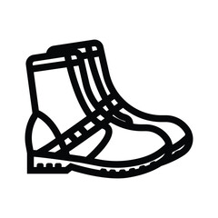 shoe line icon one pair. motorcycle icon theme