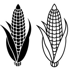 vector illustration of a corn