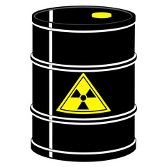barrel with radioactive waste