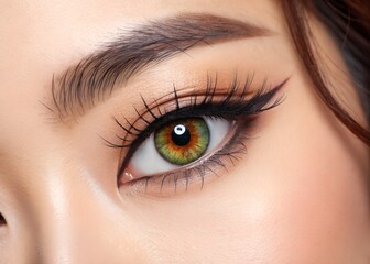 Obraz premium Vibrant Image of Close Up of Beauty Asia Woman Eye