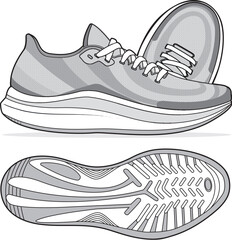 illustration, vector, design, shoe drawing, accessory drawing, bag drawing, wallet, sock drawing, boot drawing, ballerina drawing, glasses drawing,sports shoes drawings