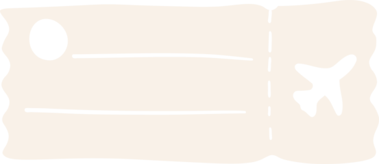 Illustration of Travel Ticket with Airplane Icon