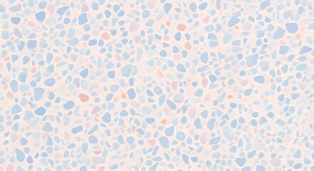 Fototapeta premium A pastel terrazzo texture with soft pink, baby blue, and lavender stone inclusions, AI Generated