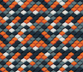 Seamless Abstract Pattern with Square Maze Theme, Vector Illustration
