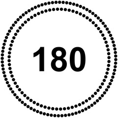 180 elected seats symbolized 180 circles organized in a circle, a round formed by vector 180 assets round shaped.