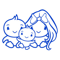 3 Birds Family Parents Mom Dad Three Child Baby Design Lover Art Vector Illustration Card T-Shirt Poster Sticker Graphic Print Decorative Drawing Isolated Logo Decoration Symbol Creative Cool Style
