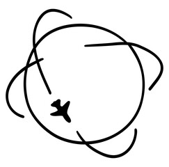 Abstract Atom Illustration  sticker