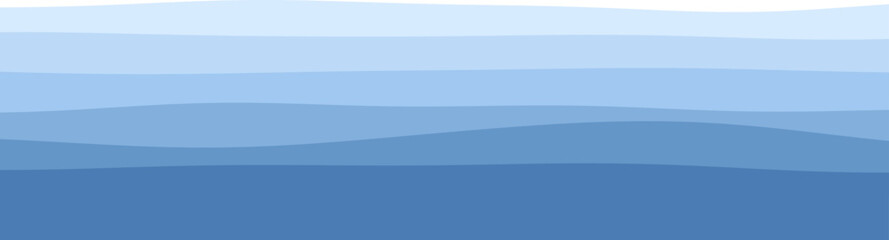 Obraz premium Abstract blue wave layers creating a serene and calm atmosphere in gradient design.