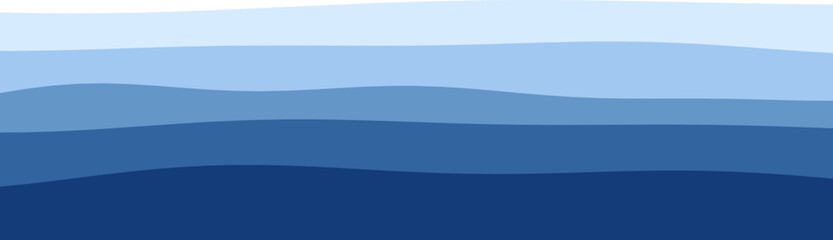 Obraz premium Serene blue ocean waves in abstract design with gradient colors.