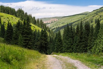 The Karakol Gorge, also known as Karakol Valley, Kyrgyzstant