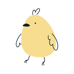 Simple yellow bird. Perfect for spring and nature designs.