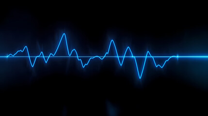Blue Waves with Glowing Blue Dots