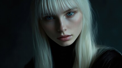 Fototapeta premium A serene portrait of a woman.