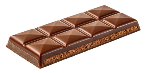 Obraz premium Delicious Chocolate Bar Top View – Isolated on Transparent BackgroundRealistic Chocolate Bar Isolated – Perfect for Branding & Packaging Design