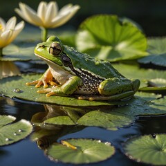Fototapeta premium frog in the water