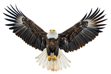 Fototapeta premium Bald eagle in transparent background