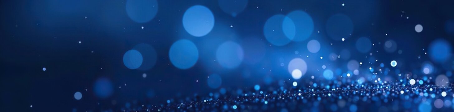 Abstract dark blue bokeh particles glitter awards dust gradient background futuristic space,  background,  futuristic