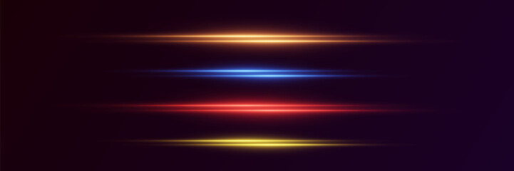 Neon light lines effect. 