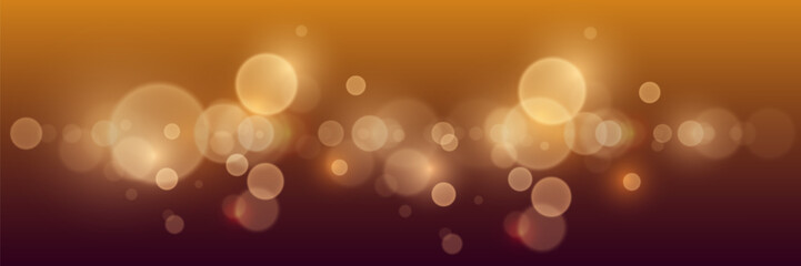 Magic golden bokeh, light lights and sparks. Vector EPS10