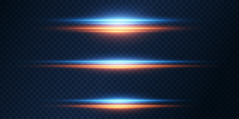 Horizontal light effect of laser light beam.