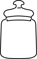 Minimalist Apothecary Jar Outline
