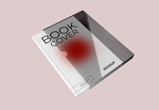 3d Hard Cover Book with Slipcase Mockup