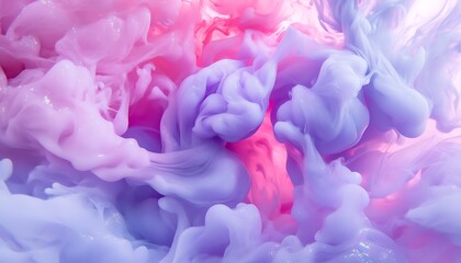 Fototapeta premium Iridescent pearl-toned liquid ink with pastel pink soft lilac and radiant shimmer effects ultra-smooth glowing finish