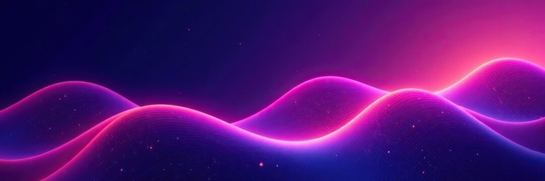 Abstract gradient wave lines background for website landing page, hero banner design, dynamic modern technology theme, modern technology,  wave