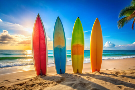 surfboard on the beach
