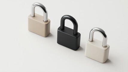 Naklejka premium Modern Padlocks Display Security, Protection, and Privacy with Sleek Design.