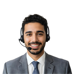 call center operator isolated on transparent background