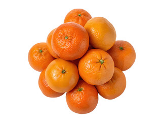 Vibrant stack of juicy oranges PNG, white isolated transparent background, perfect cutout for food blogs, marketing, and fresh fruit packaging