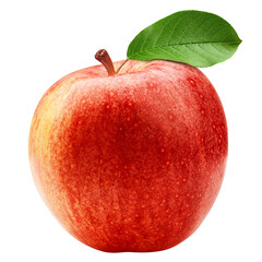 red Apple isolated on white background, full depth of field