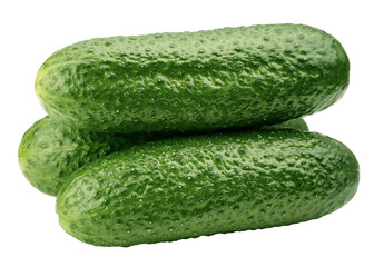 Cucumber isolated on white background, full depth of field
