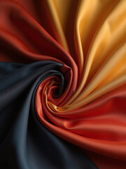 A colorful piece of fabric with a spiral design