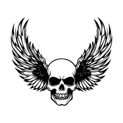 Fototapeta premium winged skull