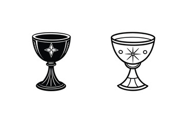 Sacred Chalice Designs Religious, Ritual, Holy Grail, Vintage, Symbolic