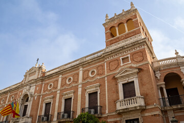 Naklejka premium The Archdiocese of Valencia, an architectural gem, stands as a symbol of faith and history. Located in the heart of the city, it showcases Valencia's rich cultural heritage.
