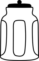 Minimalist Jar Outline Drawing
