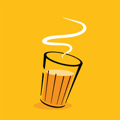 Indian hot drink vector. Indian chai icon. Chai is Indian drink. Kerala tea shop illustration vector eps. Indian Kerala roadside. Kerala tea shop line drawing. Kerala Old.