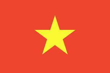 Vietnam flag. Official colors and proportions. National Vietnam flag.
