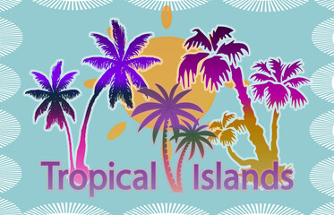 Sfondo tropicale con palma